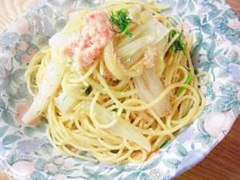 蟹と白菜のスパゲティ